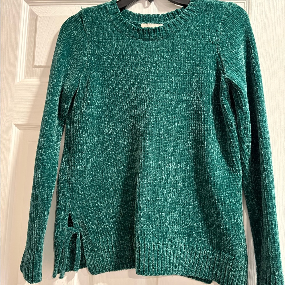 LOFT Teal Crew Neck Sweater